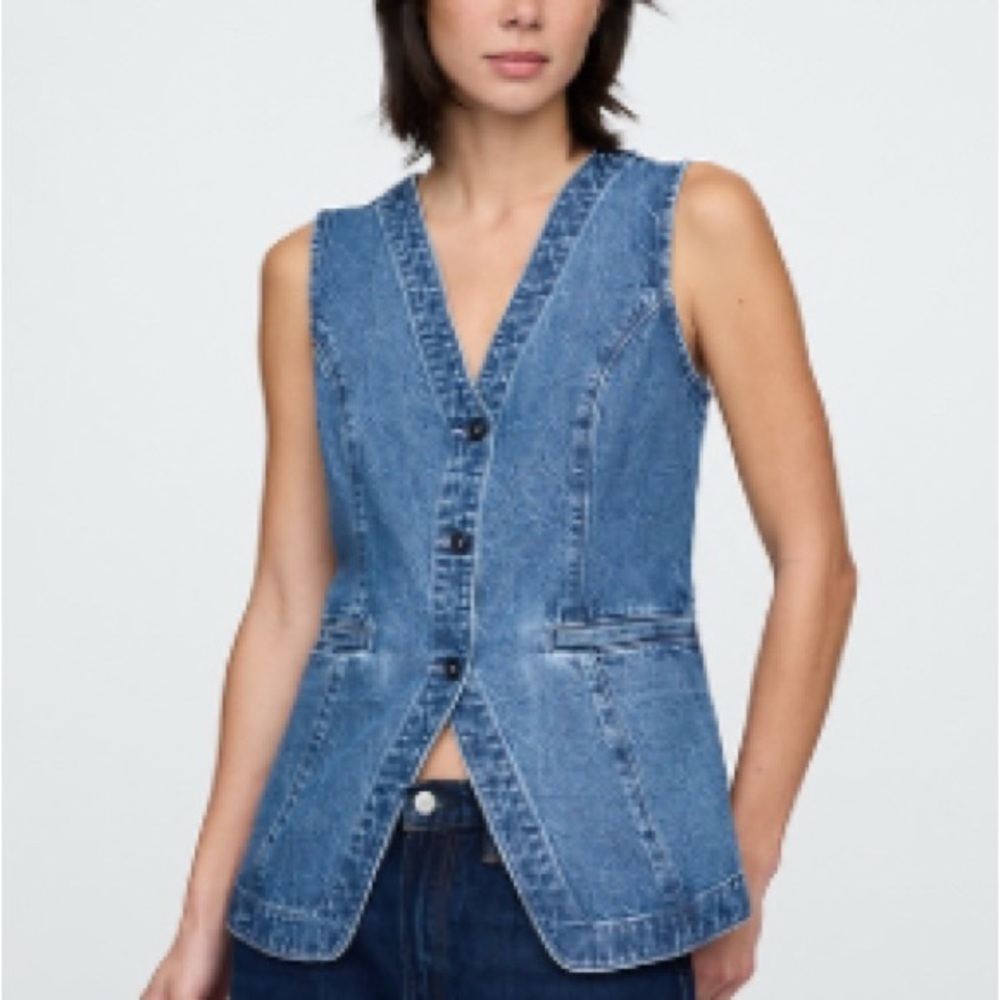 GAP Longline Denim Vest